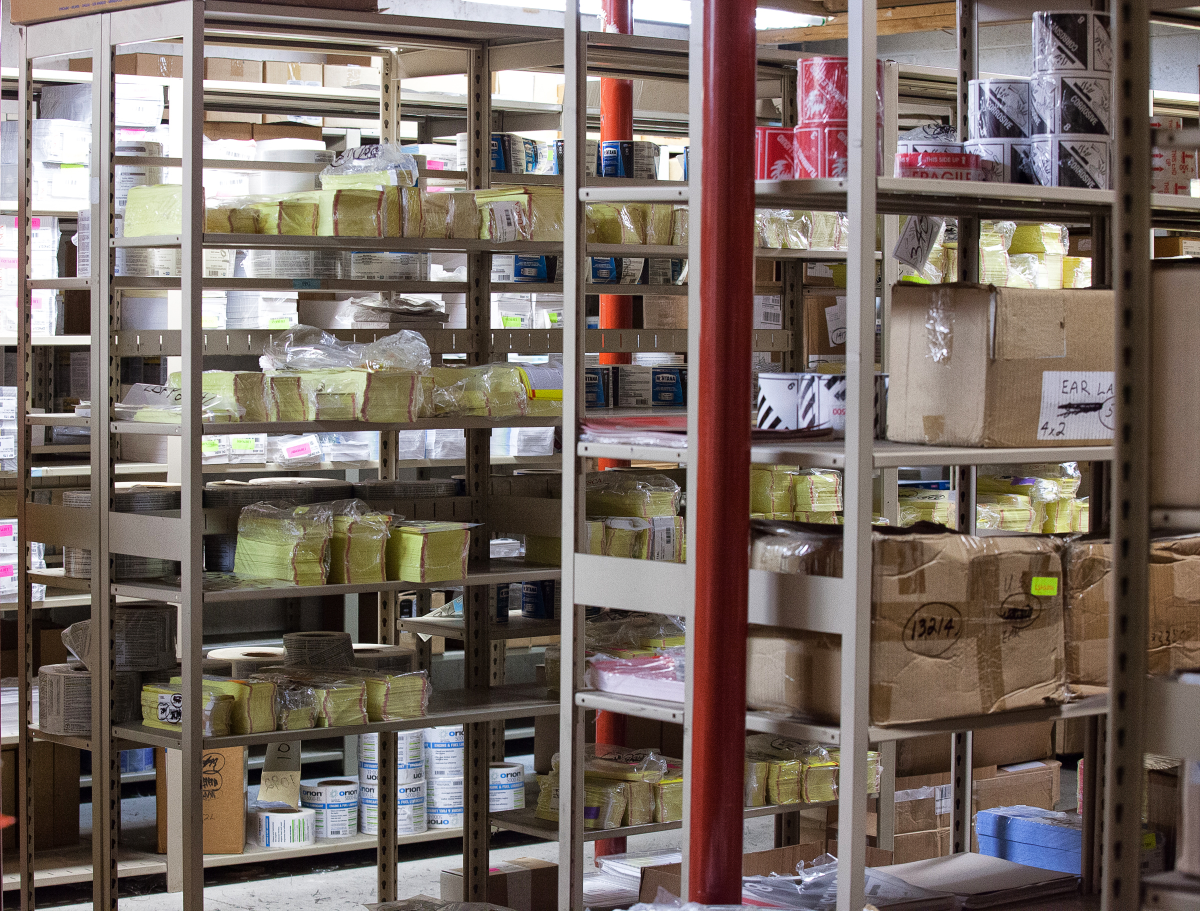 Picture of containers in a locked unit